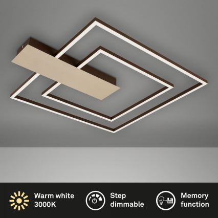 Briloner 3545-017 - LED prigušiva plafonska svetiljka NICO LED/25W/230V zlatna