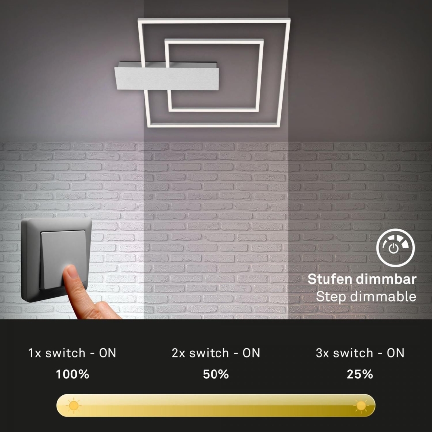 Briloner 3545-018 - LED Prigušiva plafonjera NICO LED/25W/230V krom