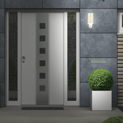 Briloner 3628-016 - Spoljašnja zidna lampa sa senzorom KAIRO 1xE27/12W/230V IP44 bela