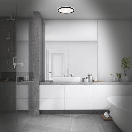 Briloner 3642-415 - LED plafonjera za kupatilo SLIM LED/19W/230V pr. 29 cm IP44 crno