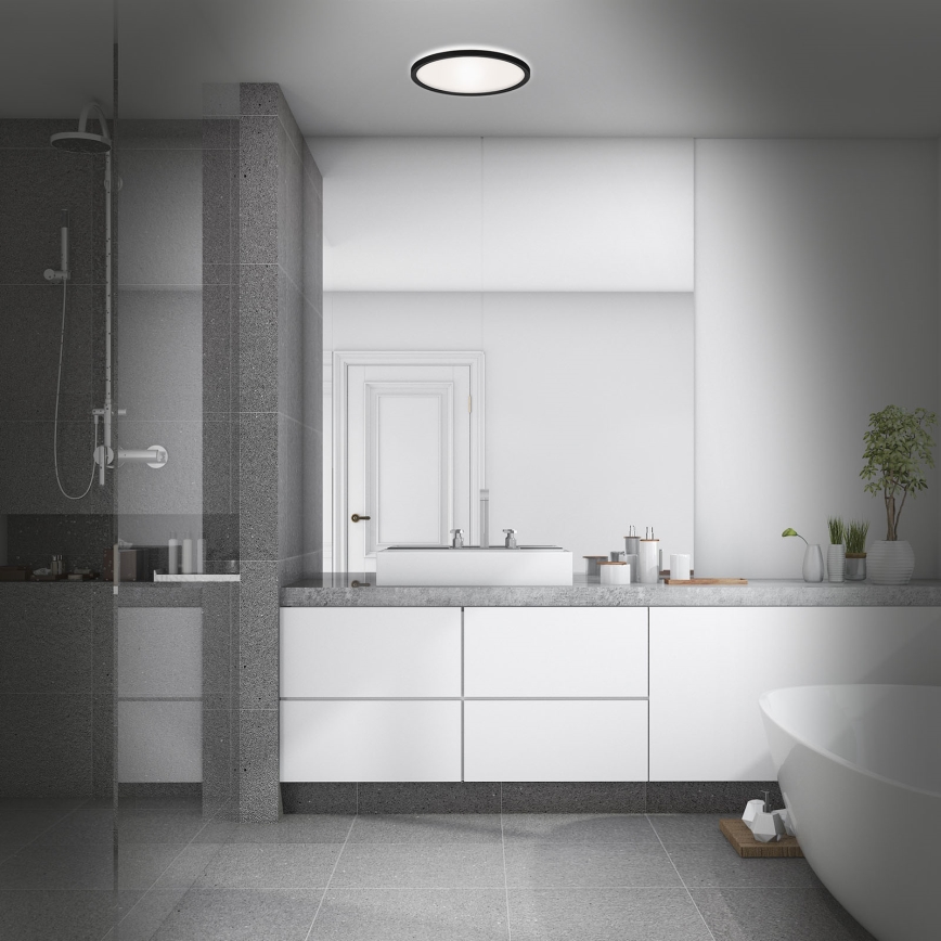 Briloner 3642-415 - LED plafonjera za kupatilo SLIM LED/19W/230V pr. 29 cm IP44 crno