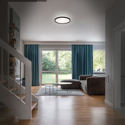 Briloner 3642-415 - LED plafonjera za kupatilo SLIM LED/19W/230V pr. 29 cm IP44 crno