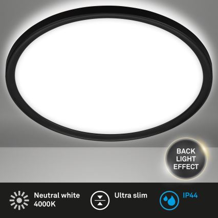 Briloner 3642-415 - LED plafonjera za kupatilo SLIM LED/19W/230V pr. 29 cm IP44 crno