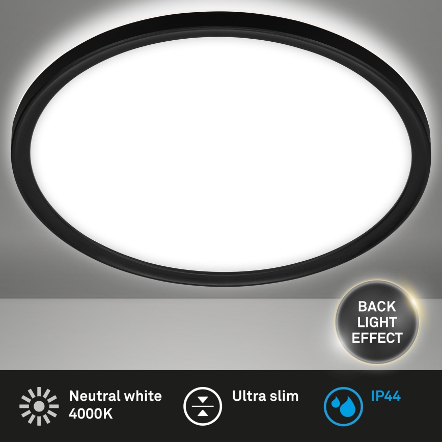 Briloner 3642-415 - LED plafonjera za kupatilo SLIM LED/19W/230V pr. 29 cm IP44 crno