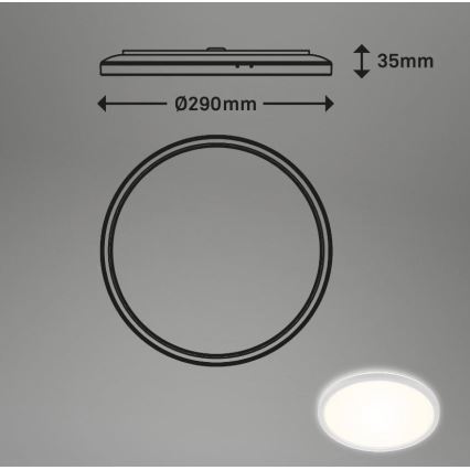 Briloner 3642-416 - LED plafonjera za kupatilo SLIM LED/19W/230V IP44 bela