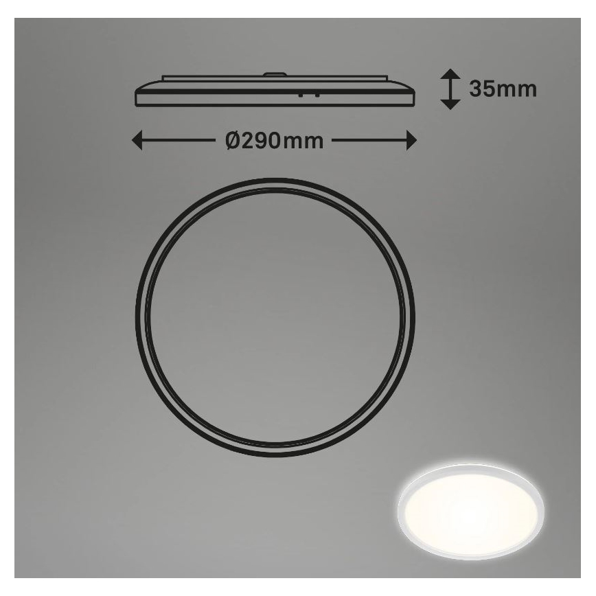 Briloner 3642-416 - LED plafonjera za kupatilo SLIM LED/19W/230V IP44 bela