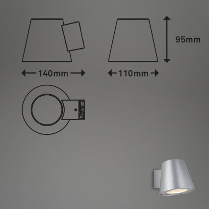 Briloner 3645-014 - LED Spoljna zidna lampa NEAPEL 1xGU10/4,9W/230V IP44