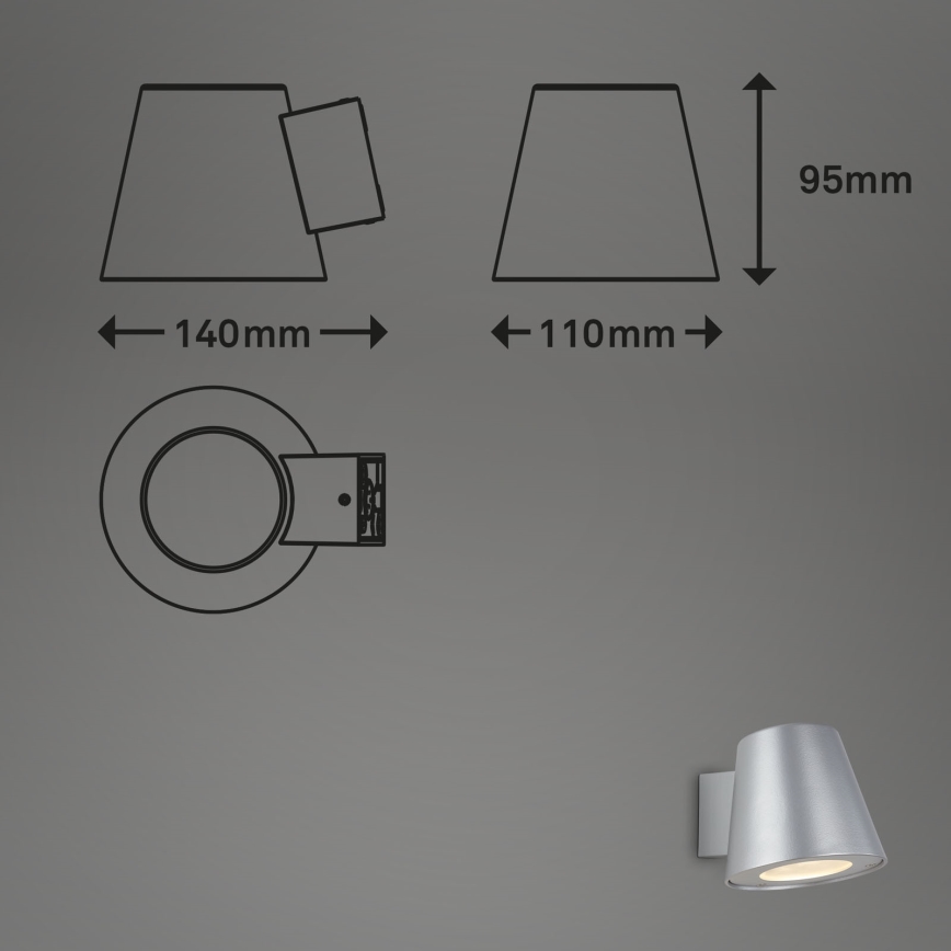 Briloner 3645-014 - LED Spoljna zidna lampa NEAPEL 1xGU10/4,9W/230V IP44