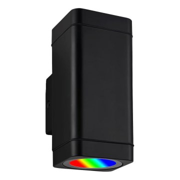 Briloner 3675-025 - LED RGBW Prigušiva spoljašnja zidna lampa 2xLED/8,5W/230V 3000-6500K Wi-Fi Tuya IP44 crno