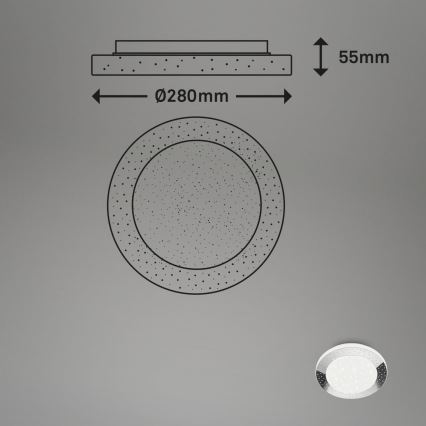 Briloner 3693-018 - LED plafonjera za kupatilo LED/15W/230V IP44 4000K pr. 28 cm