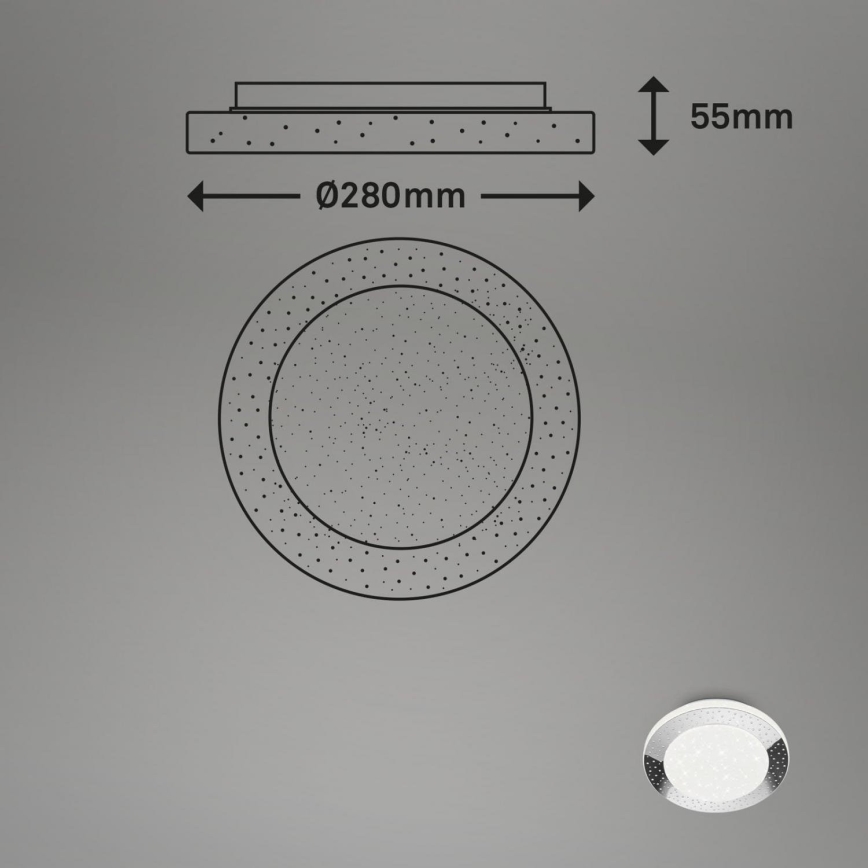Briloner 3693-018 - LED plafonjera za kupatilo LED/15W/230V IP44 4000K pr. 28 cm