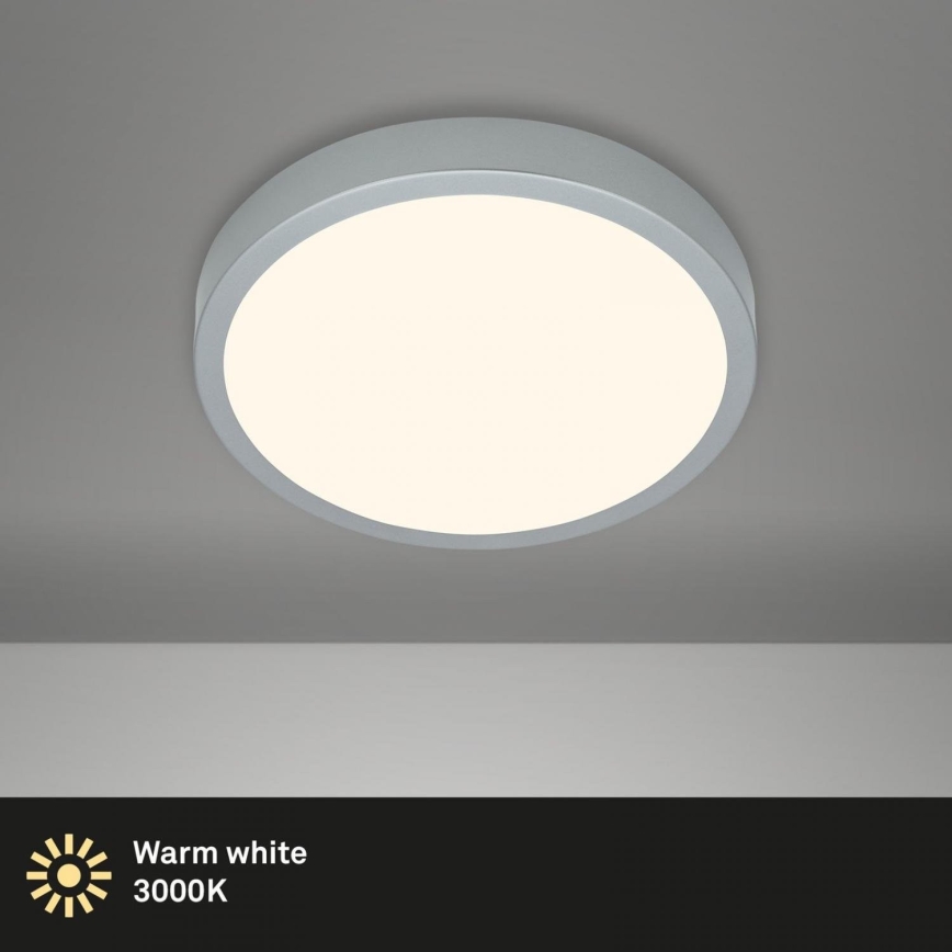 Briloner 3700-014 - LED Plafonjera RUNA LED/16W/230V 3000K pr. 28 cm srebrno
