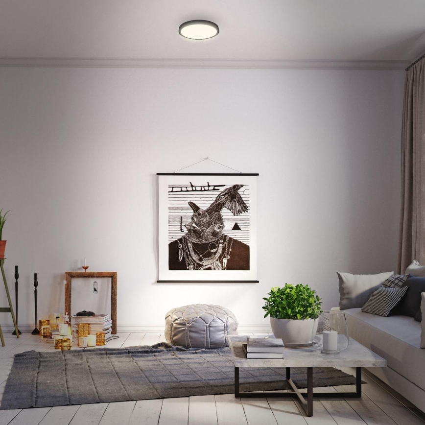 Briloner 3700-015 - LED Plafonjera RUNA LED/16W/230V 3000K pr. 28 cm crno