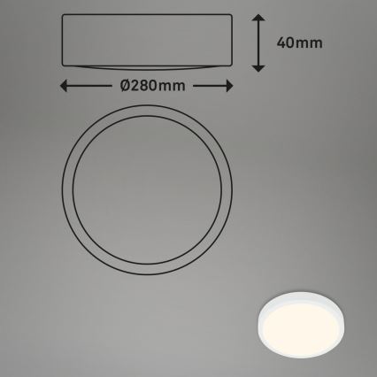Briloner 3700-016 - LED Plafonjera RUNA LED/16W/230V 3000K pr. 28 cm bela