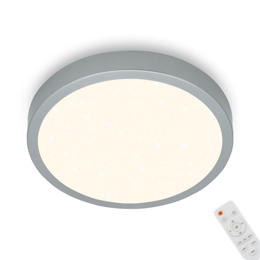 Briloner 3701-014 - LED Prigušiva plafonjera RUNA LED/18W/230V 2700-6500K srebrno + Daljinski upravljač