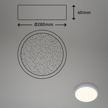 Briloner 3701-014 - LED Prigušiva plafonjera RUNA LED/18W/230V 2700-6500K srebrno + Daljinski upravljač