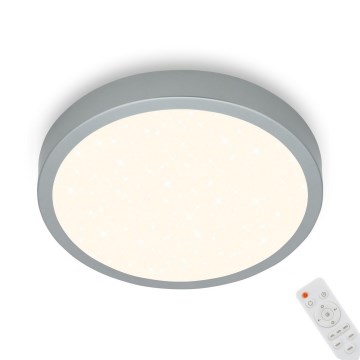 Briloner 3701-014 - LED prigušiva plafonska svetiljka RUNA LED/18W/230V 2700-6500K srebrna + daljinski upravljač