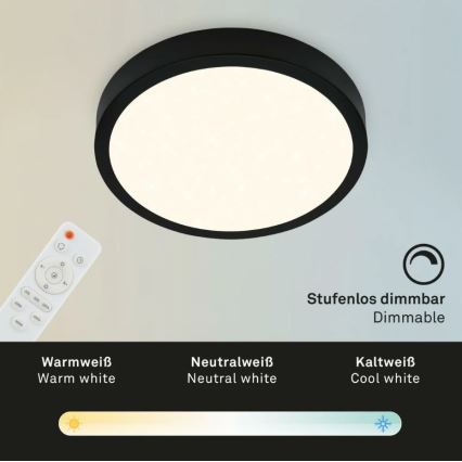 Briloner 3701-015 - LED Prigušiva plafonjera RUNA LED/18W/230V 2700-6500K + Daljinski upravljač