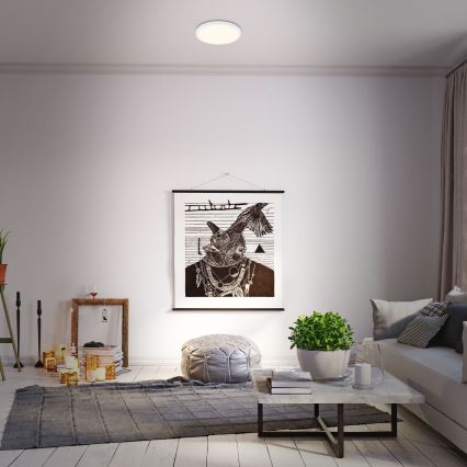 Briloner 3701-016 - LED Prigušiva plafonjera RUNA LED/18W/230V 2700-6500K bela + Daljinski upravljač