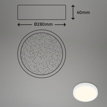 Briloner 3701-016 - LED Prigušiva plafonjera RUNA LED/18W/230V 2700-6500K bela + Daljinski upravljač