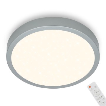 Briloner 3704-014-LED Prigušiva plafonjera RUNA LED/22W/230V 2700-6500K srebrno + Daljinski upravljač