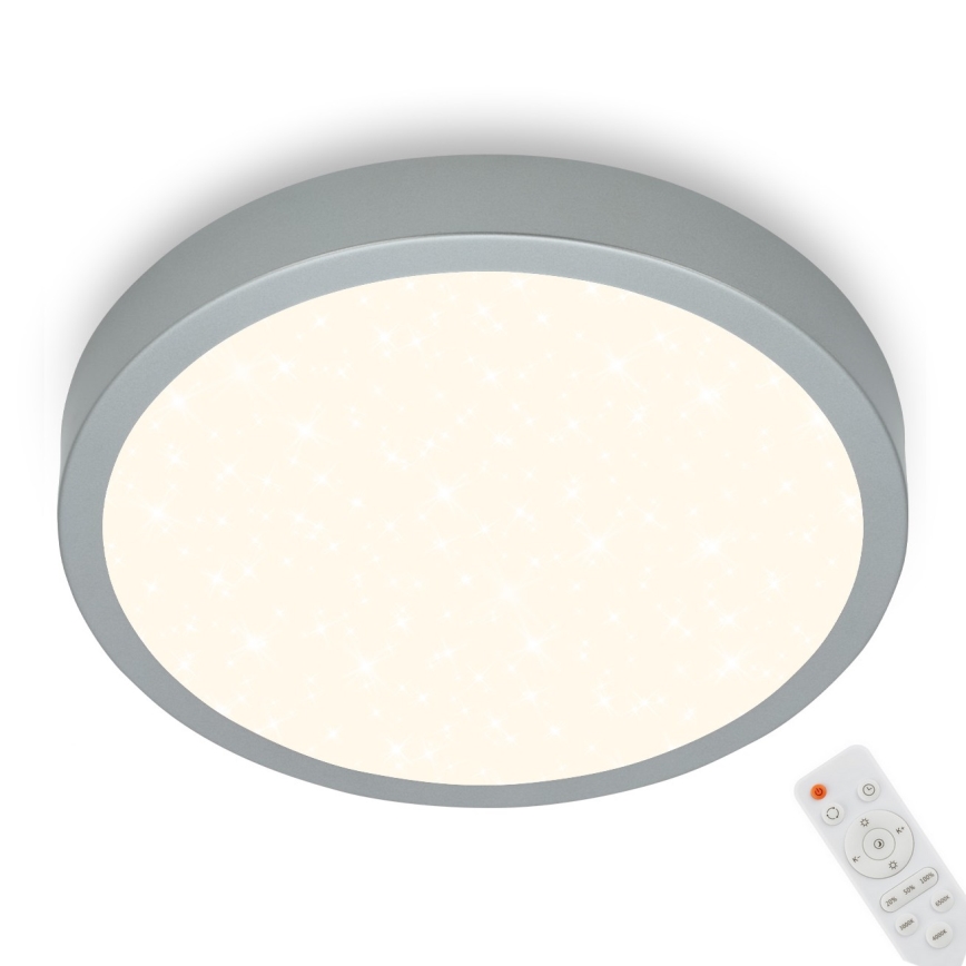 Briloner 3704-014-LED Prigušiva plafonjera RUNA LED/22W/230V 2700-6500K srebrno + Daljinski upravljač