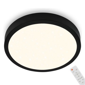 Briloner 3704-015 - LED Prigušiva plafonjera RUNA LED/22W/230V 2700-6500K crno + Daljinski upravljač