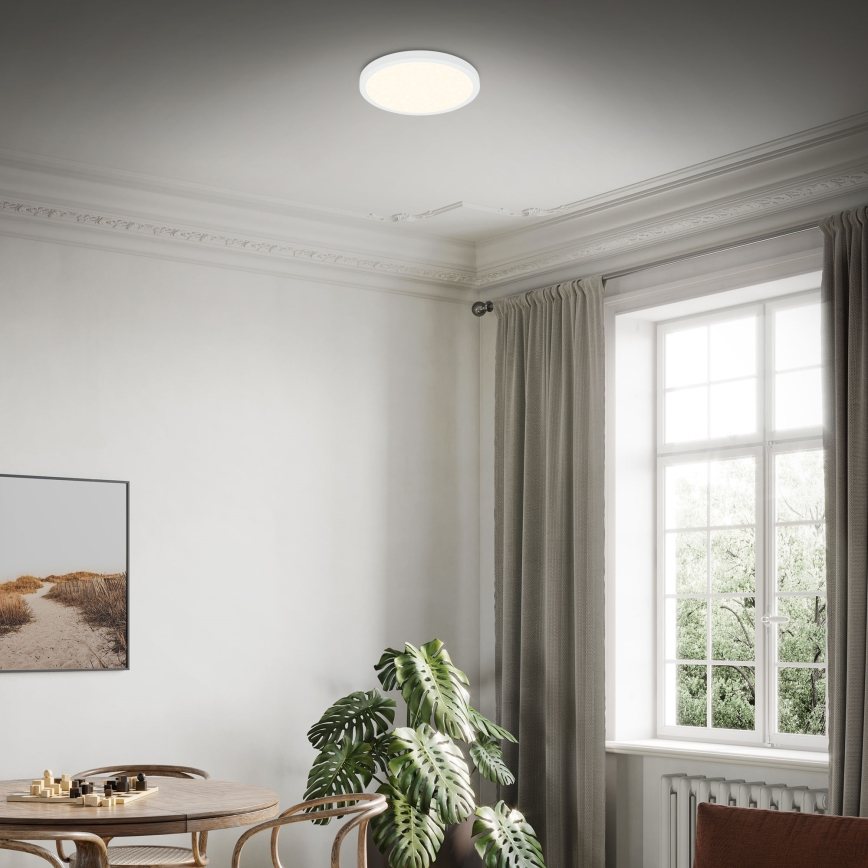Briloner 3704-016 - LED Prigušiva plafonjera RUNA LED/22W/230V 2700-6500K bela + Daljinski upravljač
