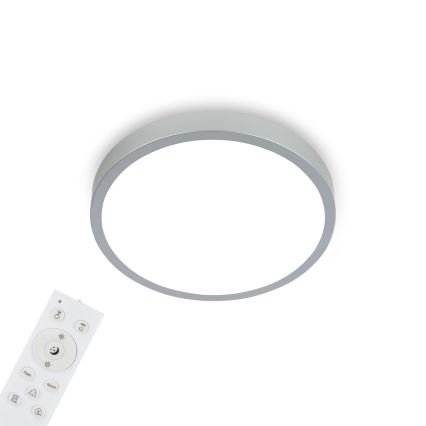 Briloner 3709-014 - LED RGBW Prigušiva plafonjera LED/22W/230V 4000K pr. 38 cm srebrno + Daljinski upravljač