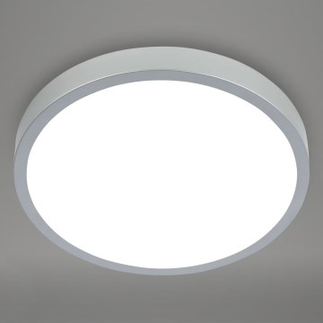 Briloner 3709-014 - prigušiva LED RGBW plafonska svetiljka LED/22W/230V 4000K prečnik 38 cm srebrna + daljinski upravljač