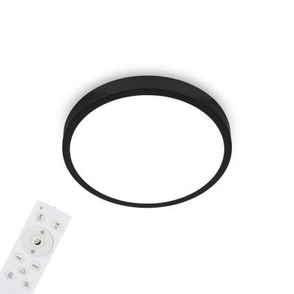 Briloner 3709-015 - LED RGBW Prigušiva plafonjera LED/22W/230V 4000K pr. 38 cm crno + Daljinski upravljač