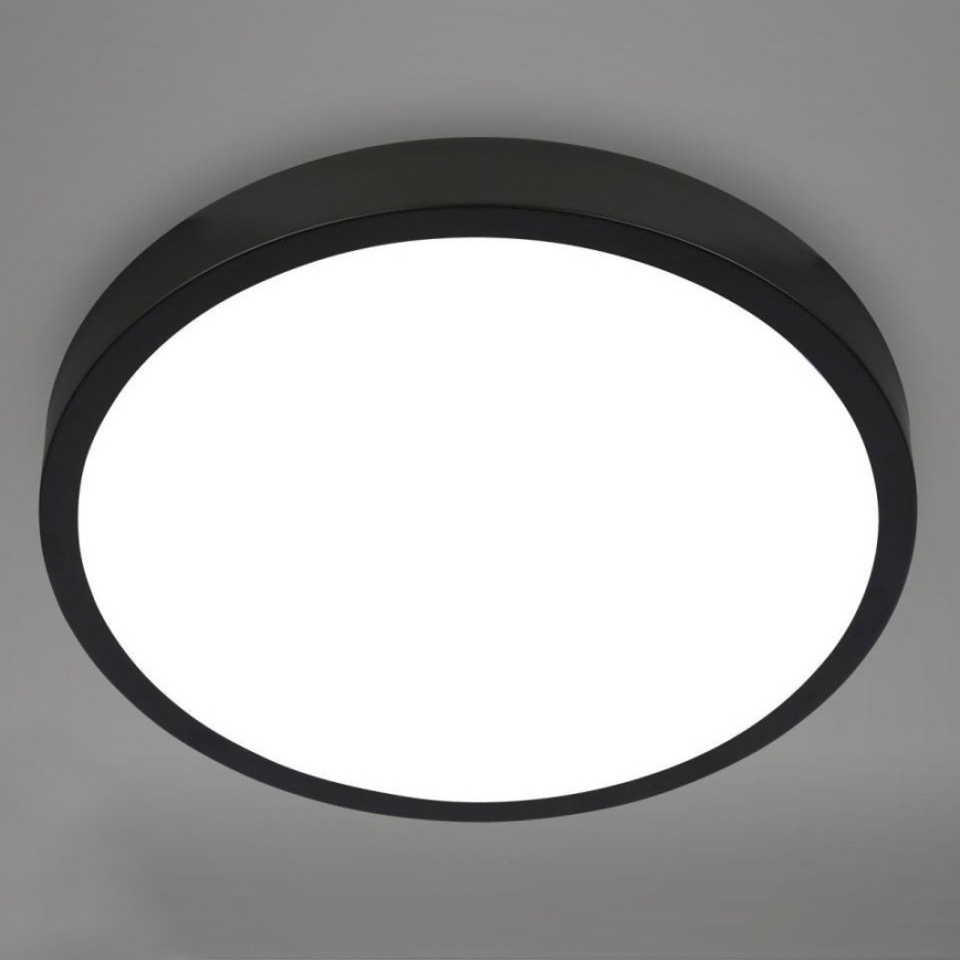 Briloner 3709-015 - LED RGBW prigušiva stropno svetlo LED/22W/230V 4000K, prečnik 38 cm, crna + daljinski upravljač