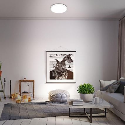 Briloner 3709-016 - LED RGBW Prigušiva plafonjera LED/22W/230V 4000K pr. 38 cm bela + Daljinski upravljač