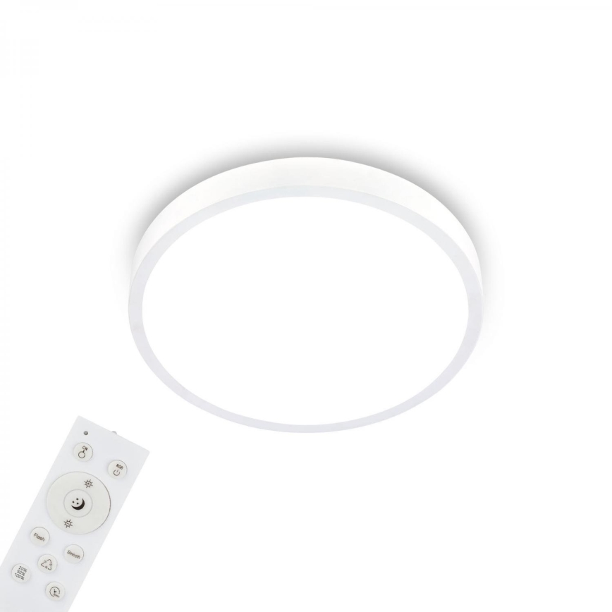 Briloner 3709-016 - LED RGBW Prigušiva plafonjera LED/22W/230V 4000K pr. 38 cm bela + Daljinski upravljač