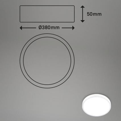 Briloner 3709-016 - LED RGBW Prigušiva plafonjera LED/22W/230V 4000K pr. 38 cm bela + Daljinski upravljač