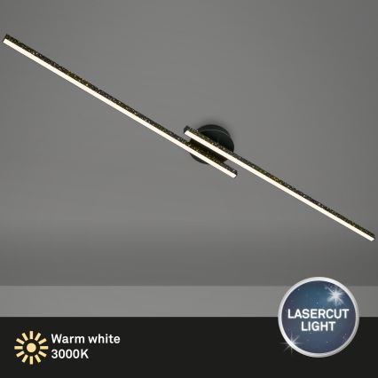 Briloner 3717-025 - LED Nadgradni luster REY 2xLED/12W/230V crno