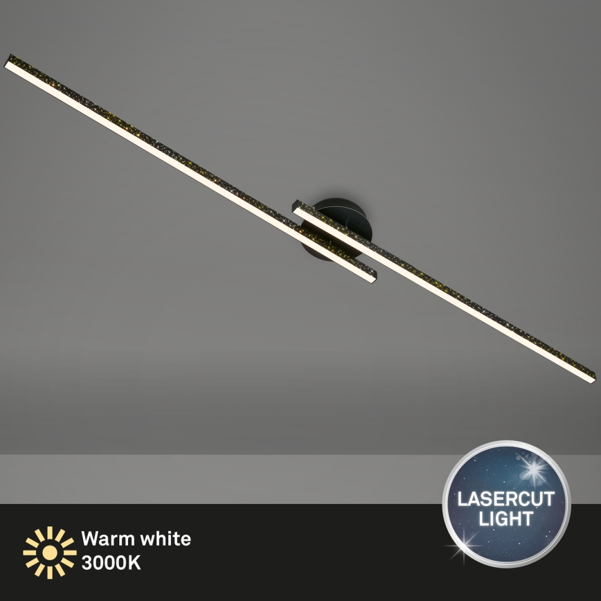 Briloner 3717-025 - LED Nadgradni luster REY 2xLED/12W/230V crno