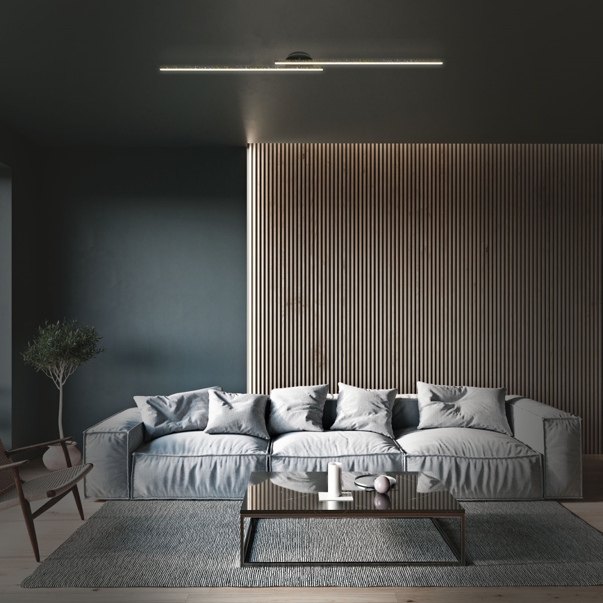 Briloner 3717-025 - LED plafonski luster REY 2xLED/12W/230V crne boje