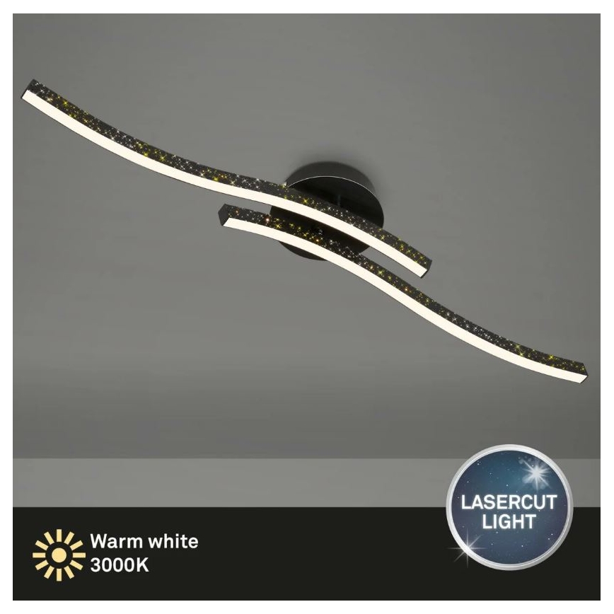 Briloner 3718-025 - LED Nadgradni luster REY 2xLED/6W/230V crno
