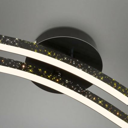 Briloner 3718-025 - LED Nadgradni luster REY 2xLED/6W/230V crno