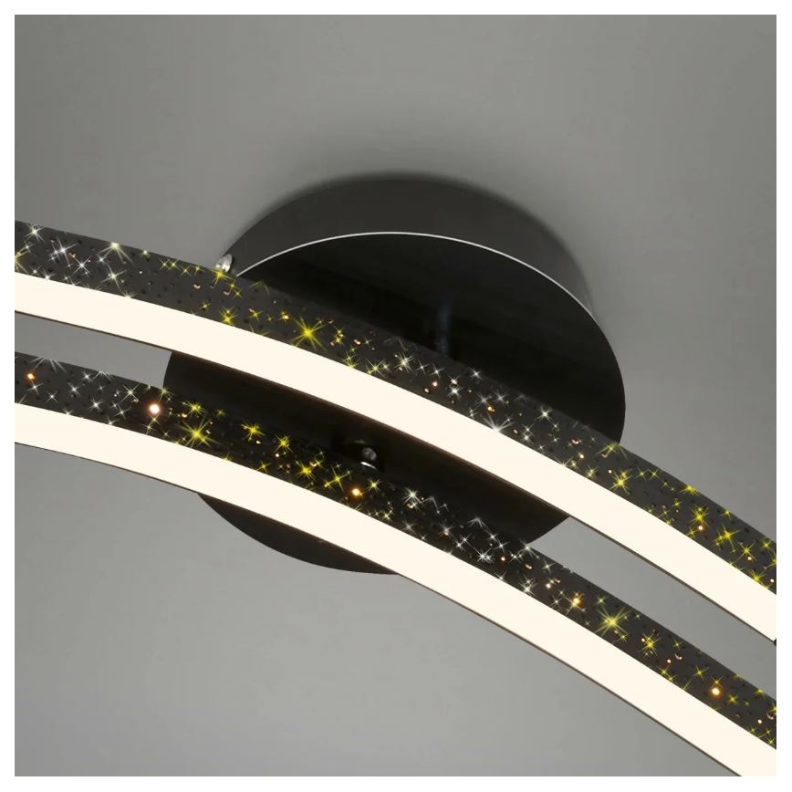 Briloner 3718-025 - LED Nadgradni luster REY 2xLED/6W/230V crno