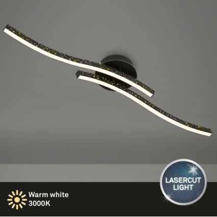 Briloner 3718-025 - LED plafonski luster REY 2xLED/6W/230V crna