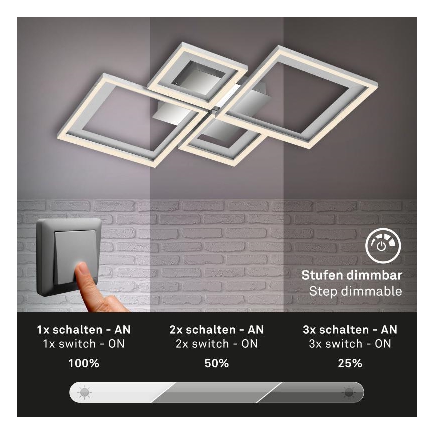 Briloner 3727-019 - LED Prigušiva plafonjera FRAME LED/38W/230V