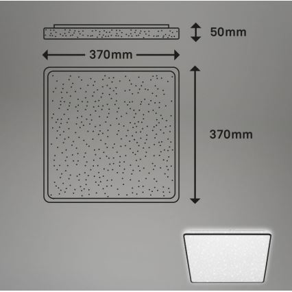 Briloner 3749-415 - LED Plafonjera LINO LED/24W/230V crno