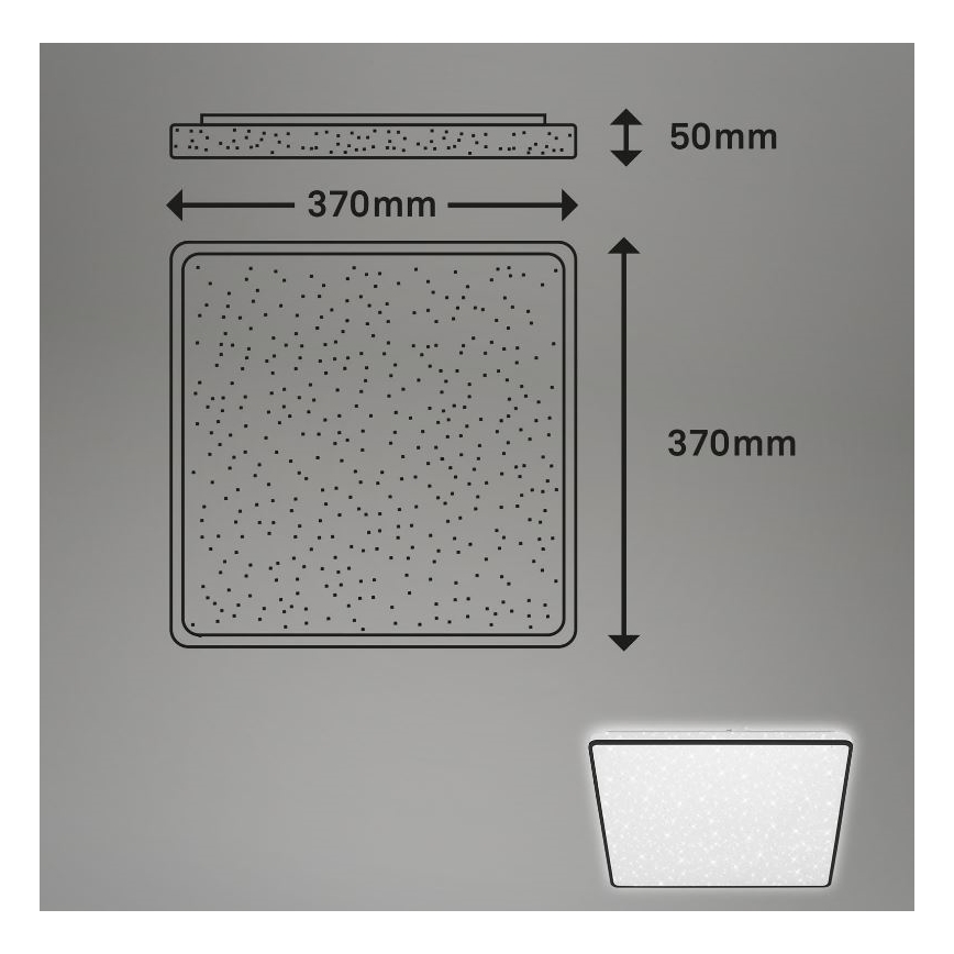 Briloner 3749-415 - LED Plafonjera LINO LED/24W/230V crno
