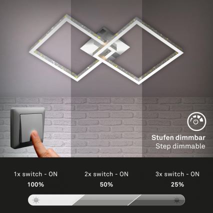 Briloner 3751-019 - LED Prigušiva plafonjera FRAME LED/20W/230V krom