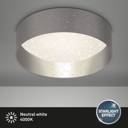 Briloner 3882-014 - LED Plafonjera MAILA STARRY LED/18W/230V sivo/srebrno