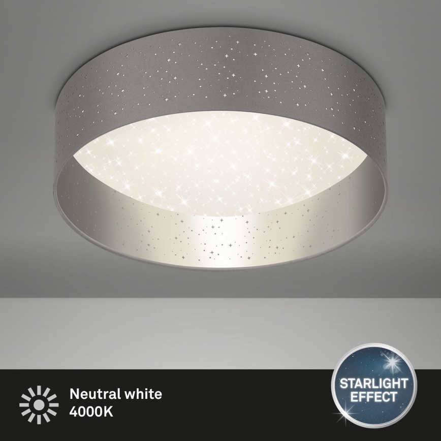 Briloner 3882-014 - LED Plafonjera MAILA STARRY LED/18W/230V sivo/srebrno