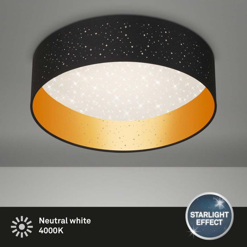 Briloner 3882-015 - LED stropno svetlo MAILA STARRY LED/18W/230V crna/zlatna