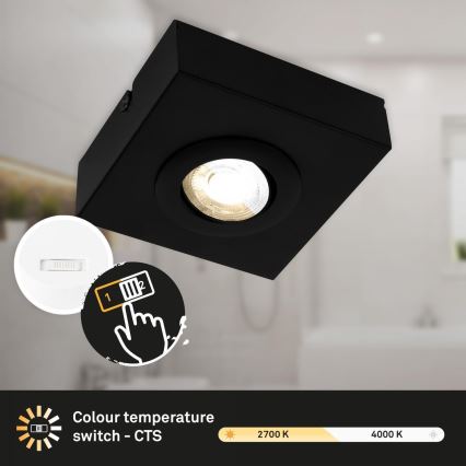 Briloner 3996015 - LED Reflektorska lampa CTS LED/4W/230V 2700/4000K crno